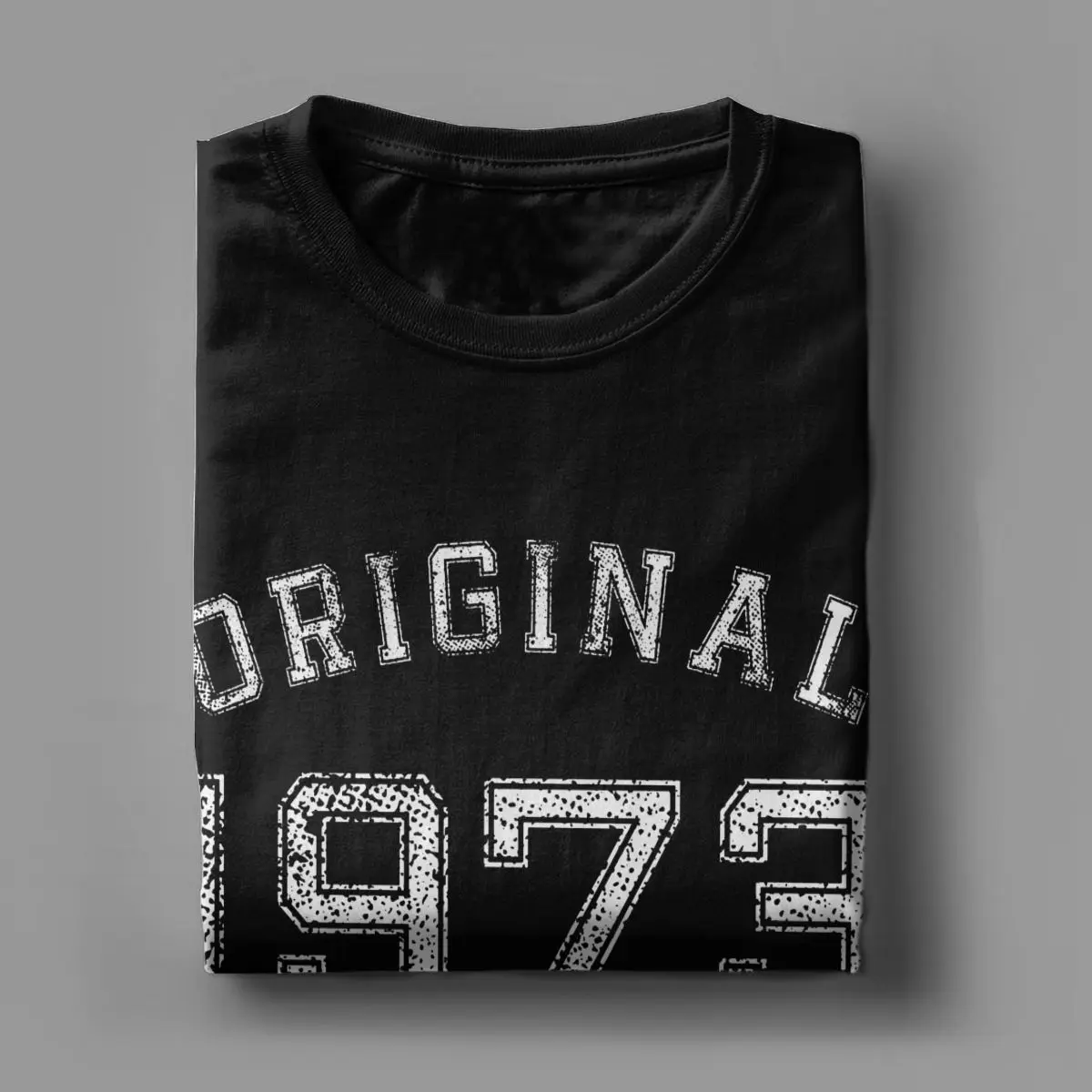 Męskie koszulki oryginalne klasyczne 1973 kreatywne koszulki bawełniane z krótkim rękawem 50 lat T Shirt okrągłe ubranie z kołnierzykiem pomysł na