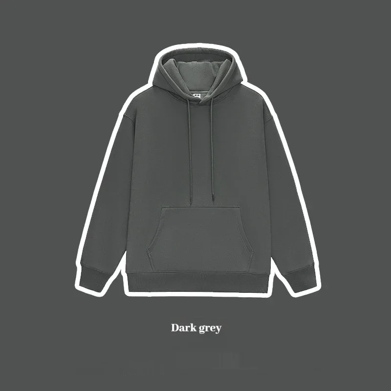 

Американская мужская однотонная осенне-зимняя плюшевая толстая толстовка с капюшоном, мужская модная уличная теплая пуловер с капюшоном