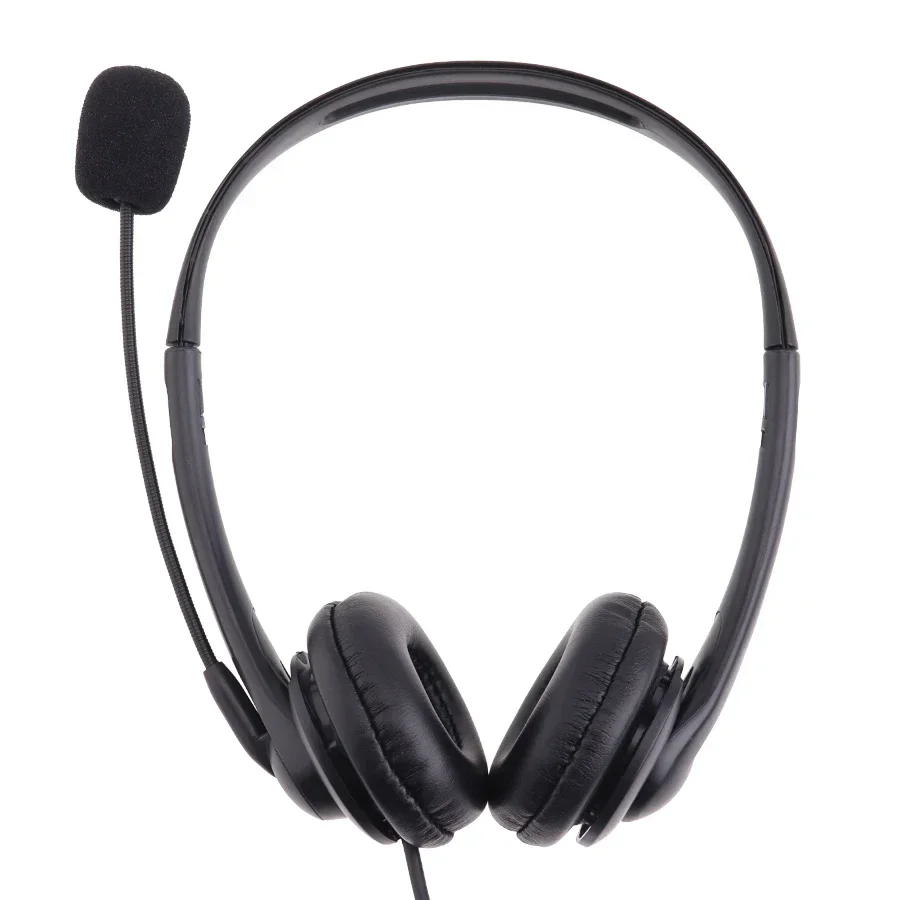 50pcs USB Noise Cancelling Wired Headset Universal Business Computer Headphones With Microphone For PC Laptop Earphones