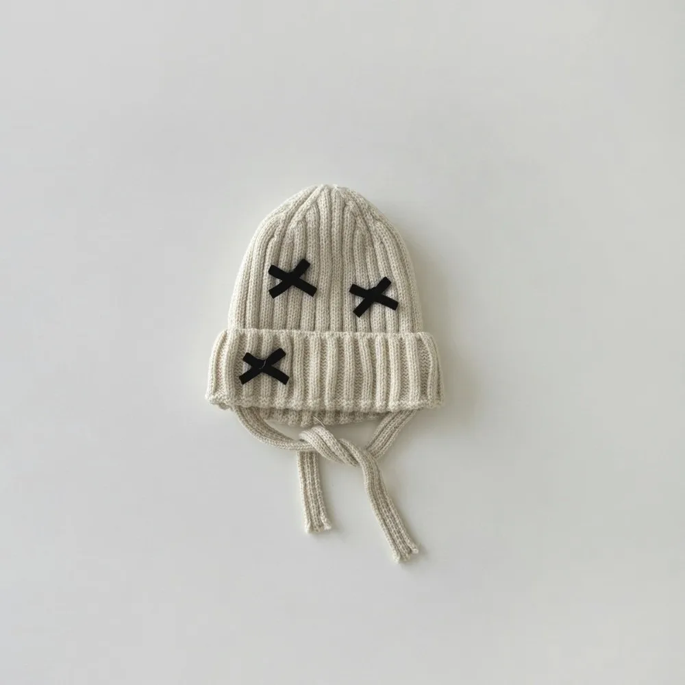 

New Knitted Pullover Cap Windproof Coldproof Beanie Hat Warm Bow Knitted Cap Outdoor Sports