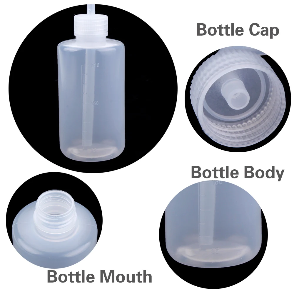 250/500ml Tattoo Bottle Microblading Supplies Diffuser Wash Squeeze Bottle Lab Non-Spray Convenient Supply Cups Tattoo Accessory