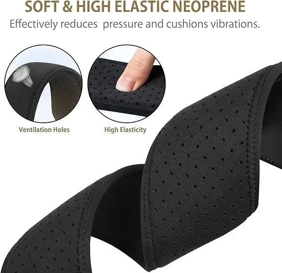 Pogolab Pgs15 プレミアム ギター ストラップ - エレクトリック/ベース用のエクストラワイドパッド入り、調節可能な44-54インチ、ピックホルダーとロック付き