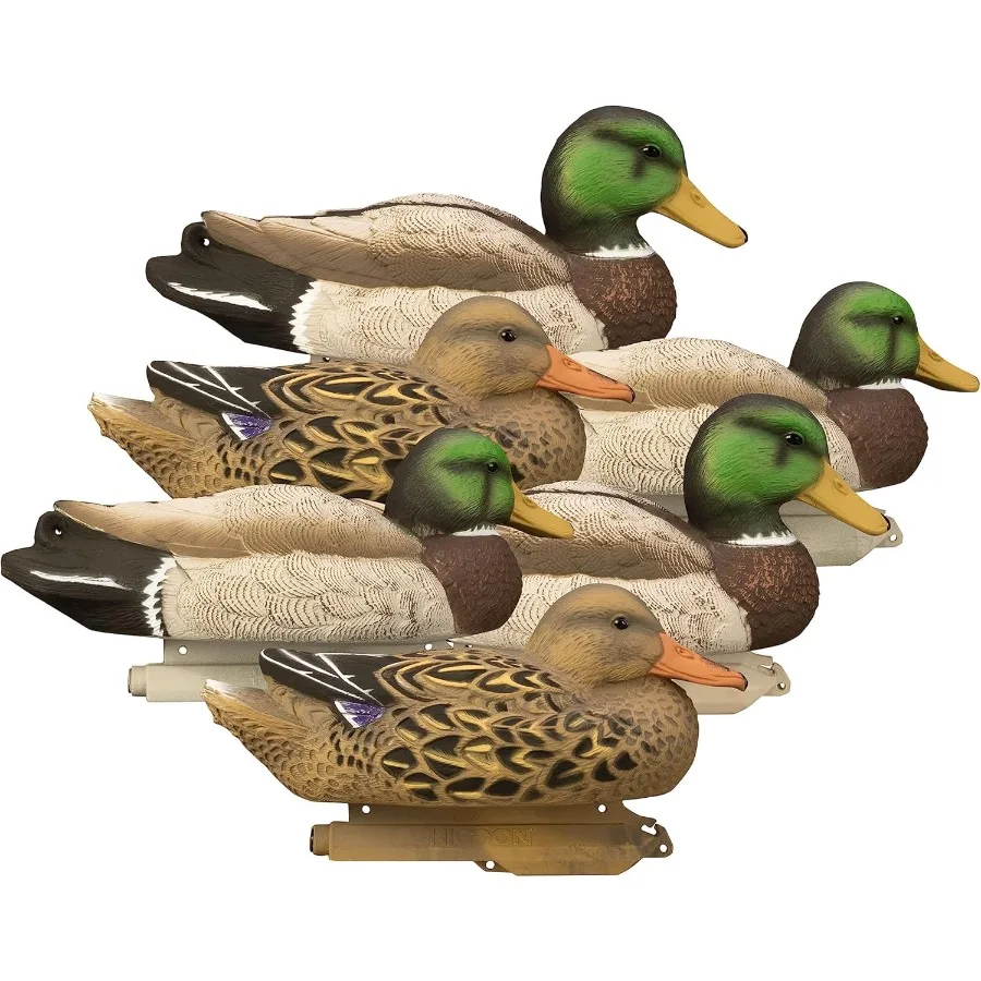 

Higdon Outdoors Standard Mallard Duck Decoys Ultra Realistic Drake and Hen Decoys for Waterfowl Hunting Foam-Filled and Non-Foa