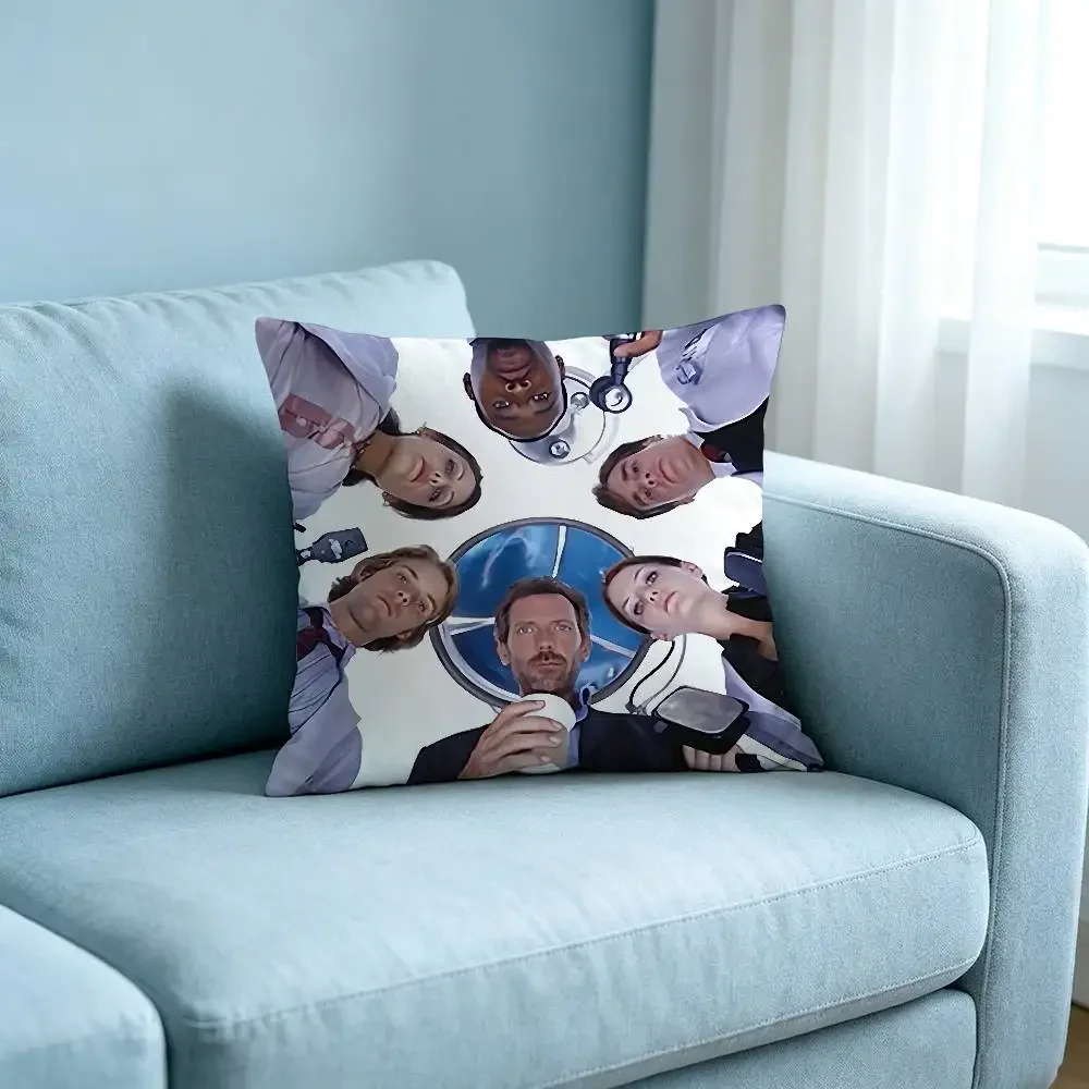 Movie H-House M Cute Customizable Square Pillowcases, Stylish And Soft, Perfect For Beds, Cars, And Sofas.