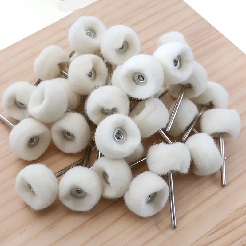 2.35/3mm handle wool polishing head grinding jewelry metal wheel polishing felt rotating tool accessories