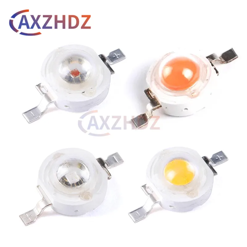 10PCS SMT 2P 1W 100-120LM LED Bulb IC SMD Lamp Light Daylight White Warm White High Power Red Green Blue Lighting LED Lamp Bead