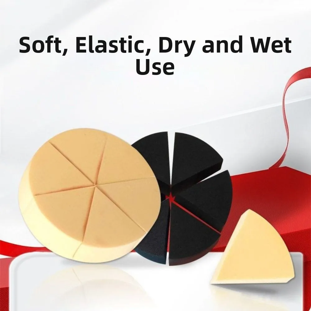 New Pure Color Triangle Makeup Puff Wet and Dry Skin-friendly Makeup Sponge Soft Makeup Blender for Liquid Foundation Powder