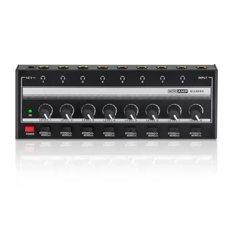 HA800S stereo/mono switching ultra-compact Hang Erősítő 8 channels Mali Öl upgraded headphone Erősítő vel áram