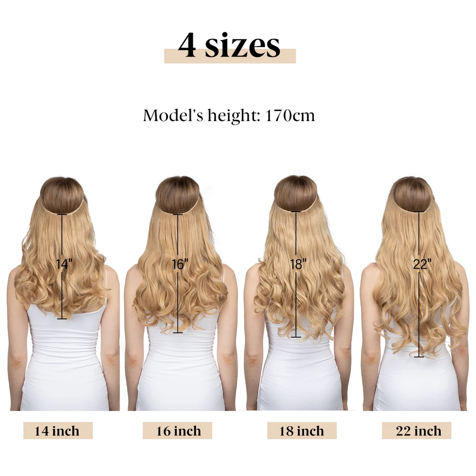 Extensión de cabello sintética sin clip, ondulada, ombre, negro natural, rubio y rosa, pieza única, con línea de pesca, postizo 4
