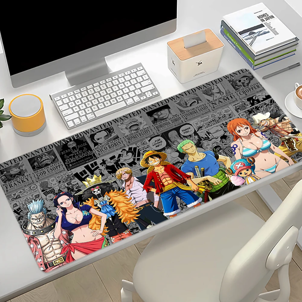 Gaming Mouse Pad Anime Manga PC Gamer Desk Mat O-One Piece Non-Slip Rubber Mousepad for Office Laptop Computer Accessories