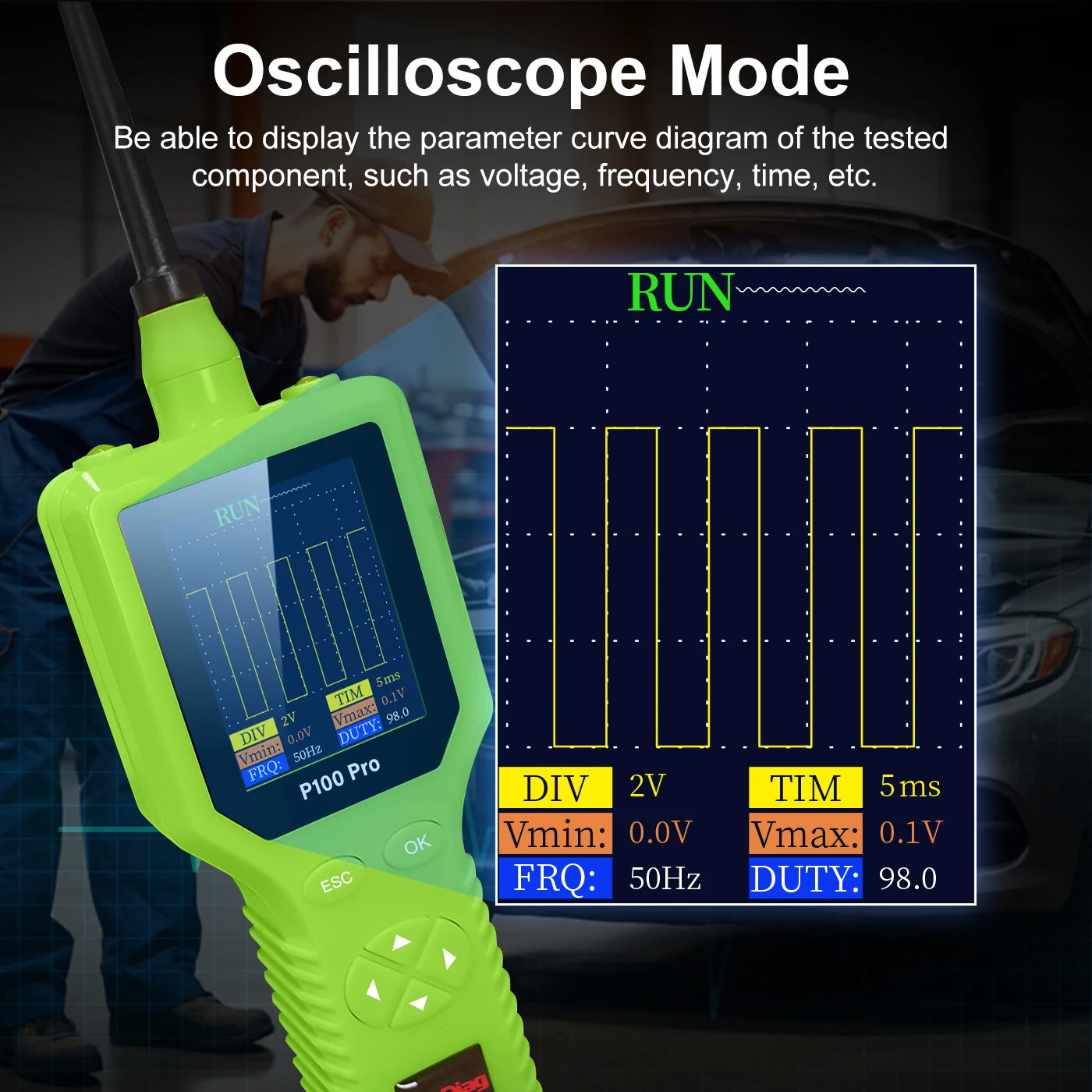 JDiag P100 Pro Kit Kfz-Stromkreisprüfer Multifunktionaler Intelligenter Diagnose-Scanner für Fahrzeugelektrik Neueste Version mit P181 – Detail 4