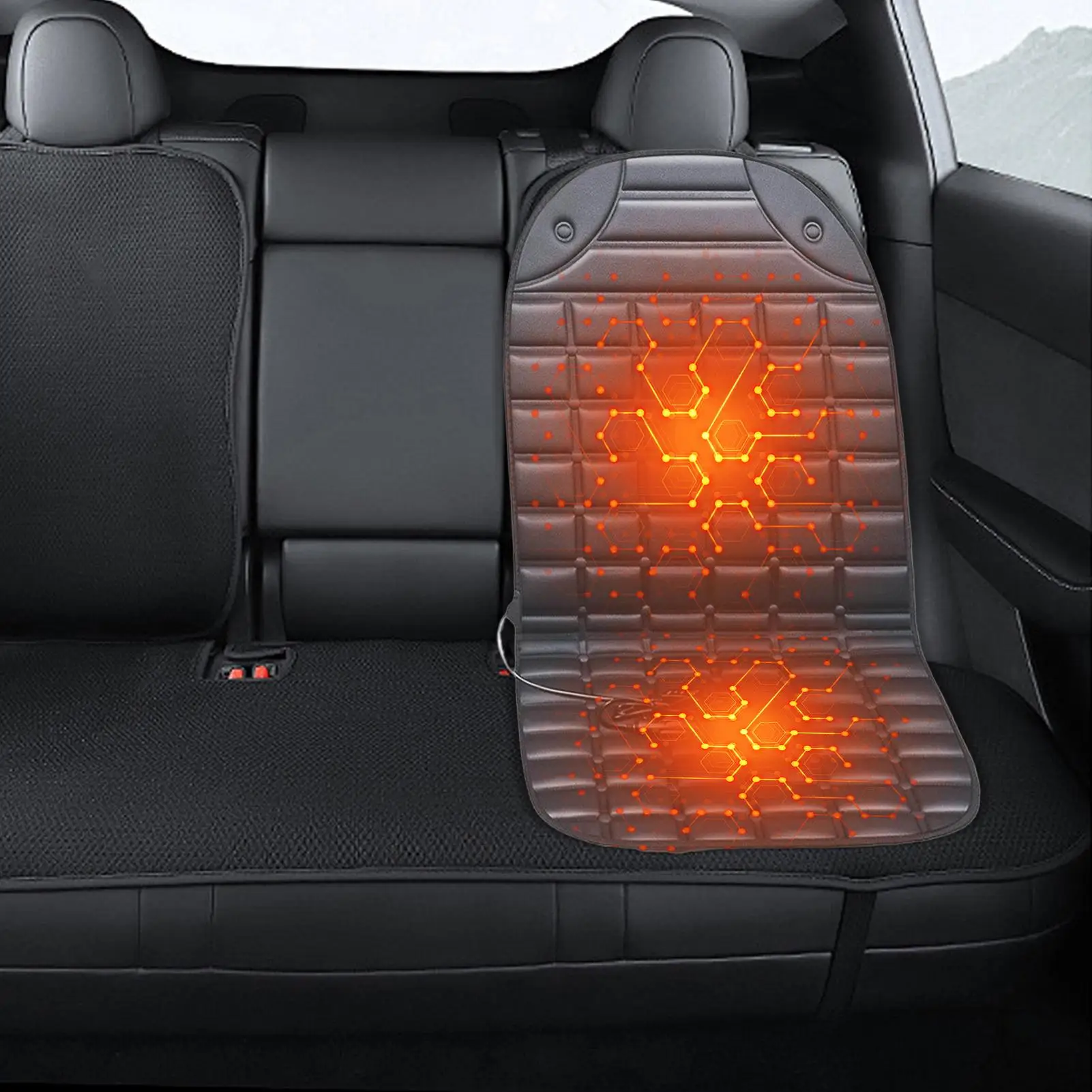 

Heated Seat Cushion For Car 12V Auto Warming Supplies Electric Auto Seat Heater For Cars Trucks SUVs RVs Drivers Travelers