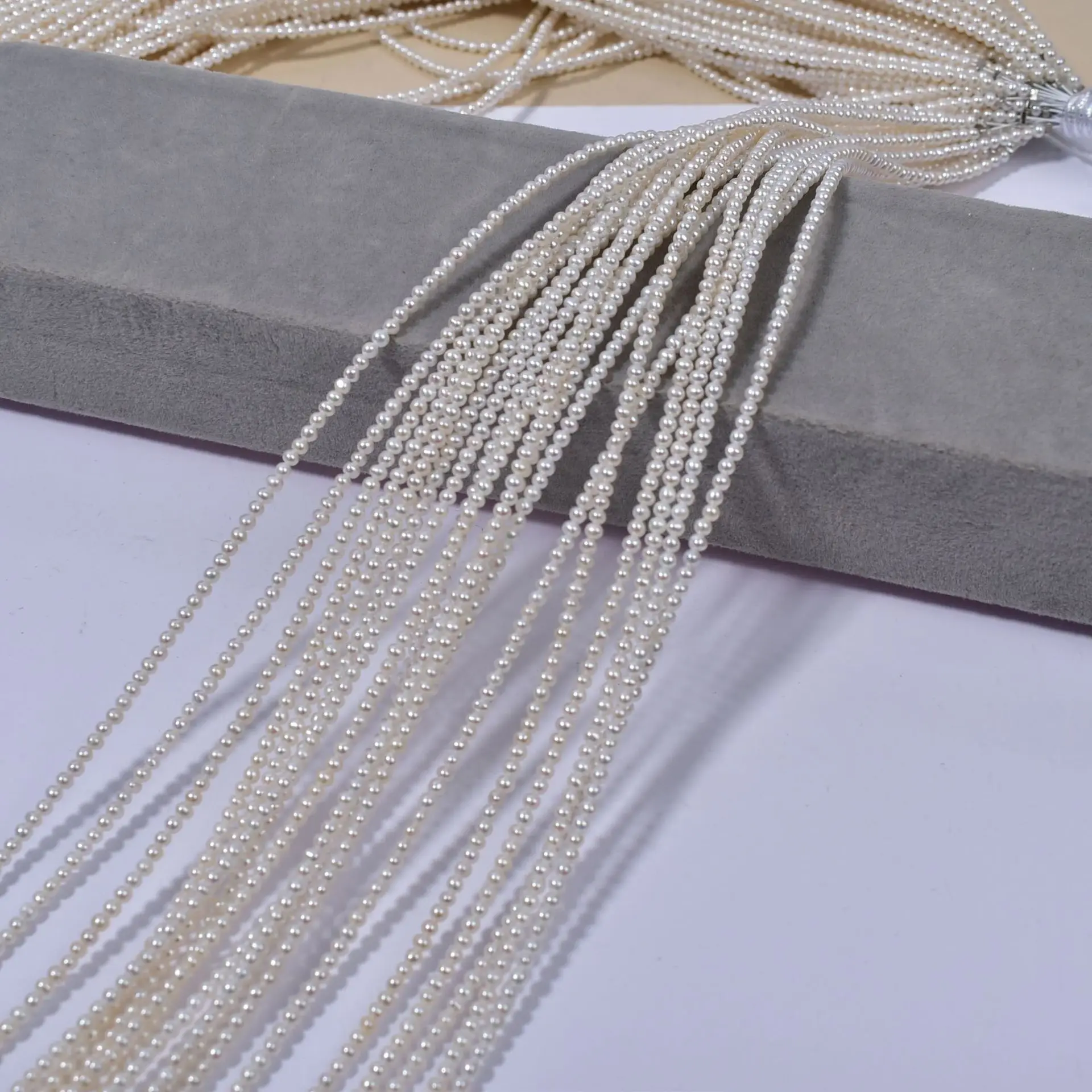 

Высококачественные бусины из натурального пресноводного жемчуга в форме яйца диаметром 2-2,5 мм, полуфабрикат, свободные бусины для ювелирных изделий своими руками