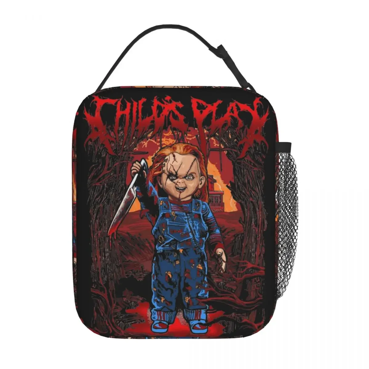 

Child's Play Chucky Insulated Lunch Bag Thermal Bag Reusable High Capacity Tote Lunch Box for Men Women Office Outdoor