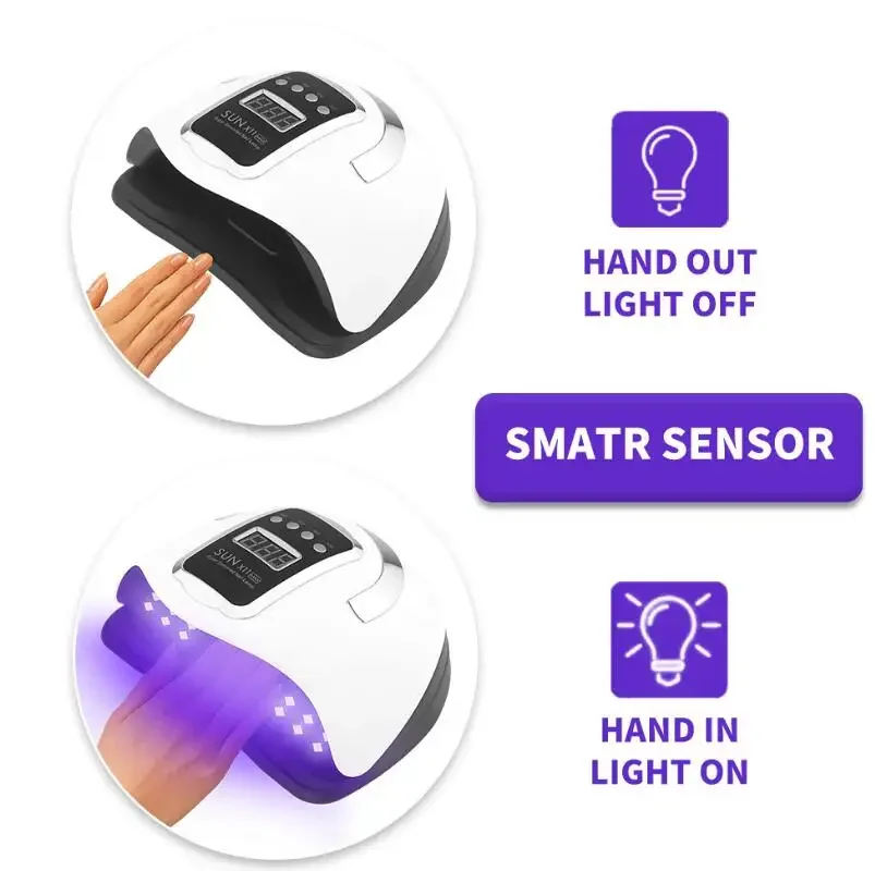 SUN X11 MAX lampe de séchage d'ongle professionnelle pour manucure 280W Machine de séchage de vernis à ongles Gel avec capteur automatique lampe à ongles UV LED