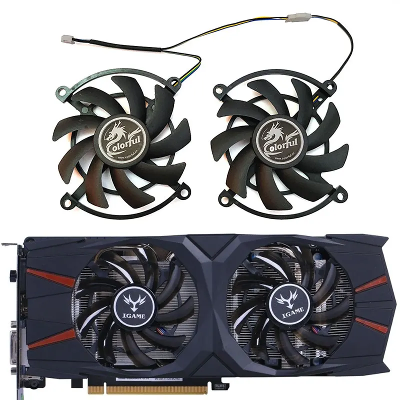 IGame GTX 1060 GPU 팬, 다채로운 iGame GTX 1060 1070 그래픽 카드 냉각 팬, 1LOT, 85mm, 4 핀, 신제품