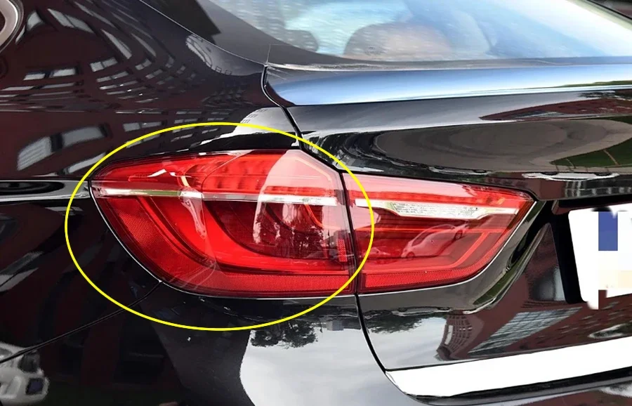 For BMW X6 F16 2015 2016 2017 2018 Rear Outer Tail Lamp Cover Brake Lights Shell Plexiglass Replace Original Lampshade