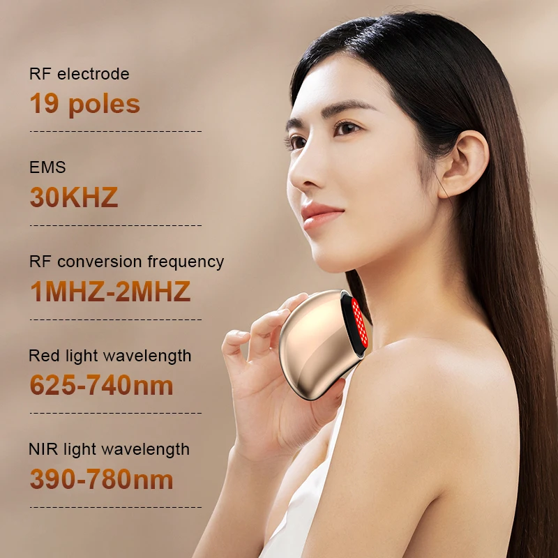 Gold Matrix Collagen Cannon Innovative NIR+Hot Compress RF&EMS&Led Night Care Energy Beauty Instrument YM-1012