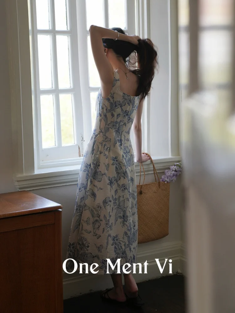 Robe rétro taille haute Svel ter Dr pour femmes, Vintage, taille froncée, imprimé Floral, pour voyager, été