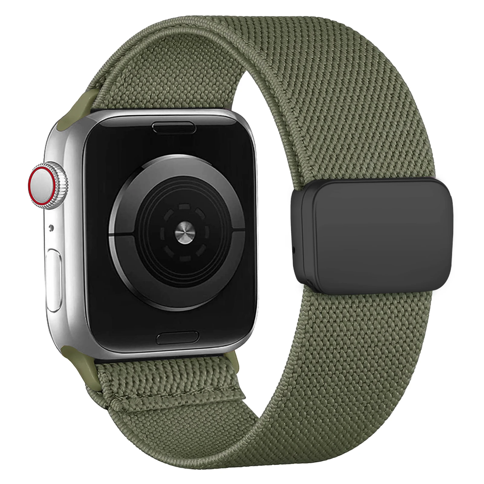 Magnetic Loop For Apple Watch Band 40mm 44mm 45mm 49mm 41mm 38 Nylon sport bracelet iwatch ultra 4 3 2 Series 12 11 10 9 8 se
