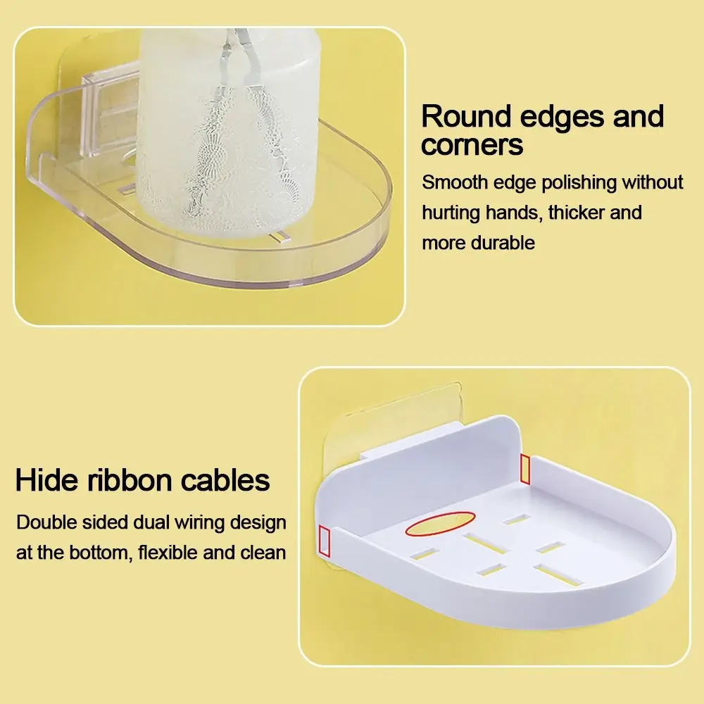 Punch Free Set-Top Box Storage Shelf Detachable Wall Mounted Makeup Placement Rack Space-saving Camera Storage Rack