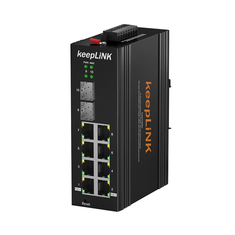 

Управляемый гигабитный коммутатор PoE++ KeepLiNK Industrial L3, 6xPoE+ и 2 порта xPoE++, 2x SFP, -40~75 ° C, DIN-рейка