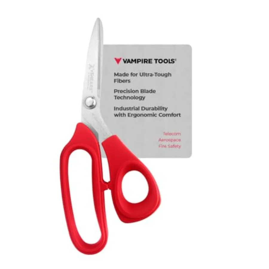 

8-дюймовые ножницы для оптоволокна и кевлара промышленного класса из углеродистой стали - для резки кевлара, дайнемы, спектры, вектрана, дакрона, номекса, техноры