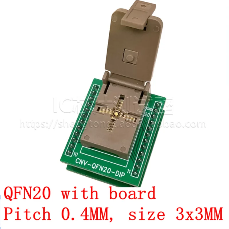 QFN20 programming socket/QFN3X3-20L (0.4)/DFN20 IC Chip Socket Aging Test Socket