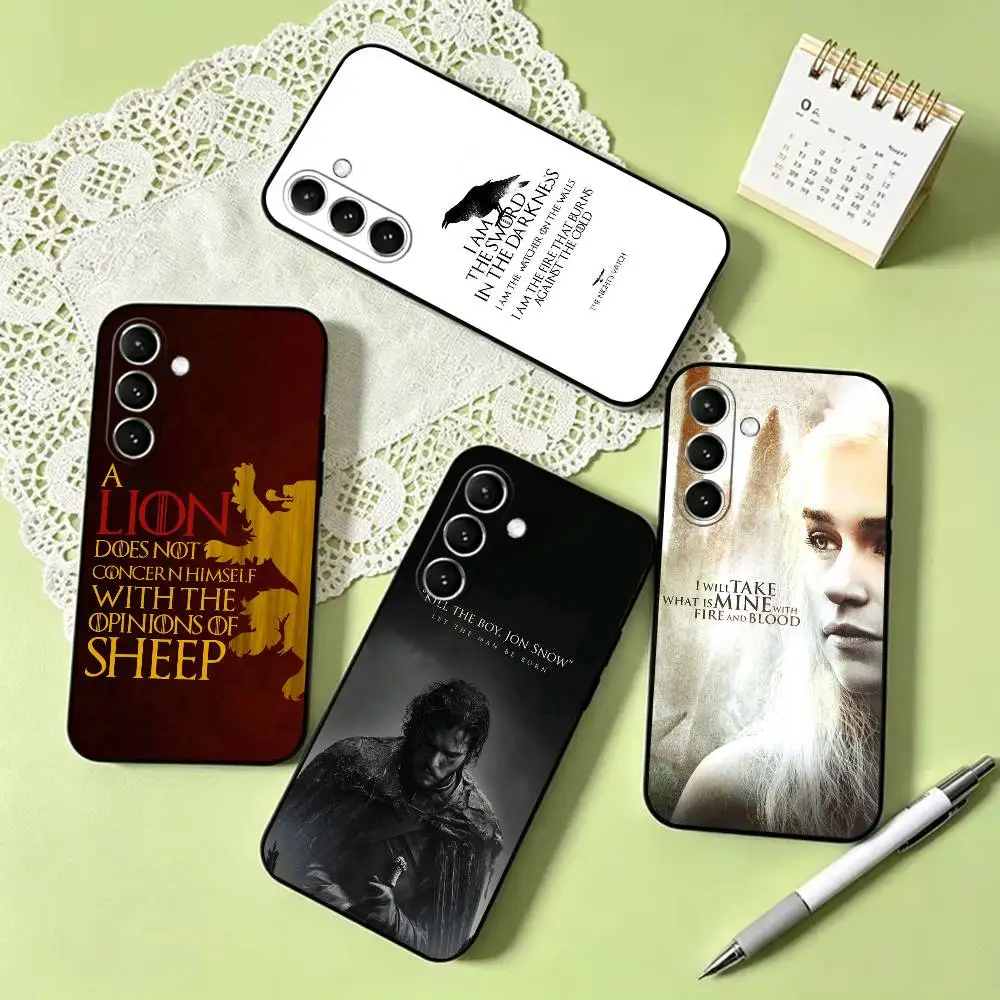 g-Game of t-Thrones Lines Slogans Phone Case Black Silicone Soft For Samsung Galaxy A73,A72,A71,A70,A53,A52,A51