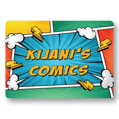 Comic Book Room Sign - Personalized Name Comics Lover Wall Decor Metal Sign