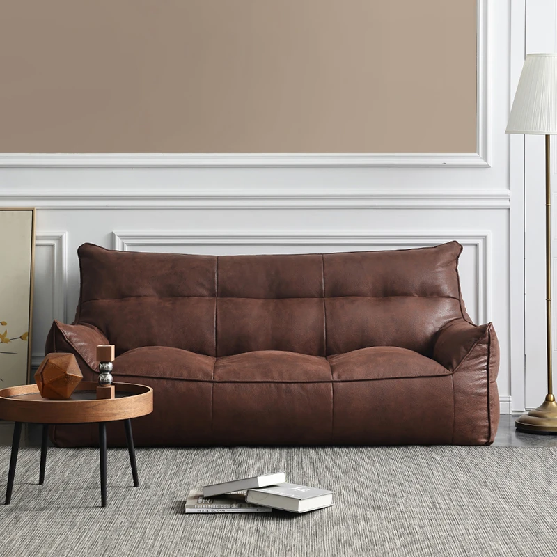 Conjunto de sofás de estilo nórdico para decoración del hogar, cómodos Puffs para dormitorio, grandes y acogedores, modernos