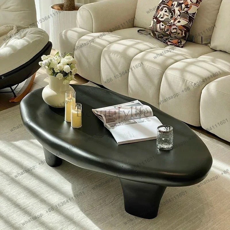 

05 FG17Cobble coffee table ins special-shaped fiberglass living room table designer creative outdoor wabi tea table