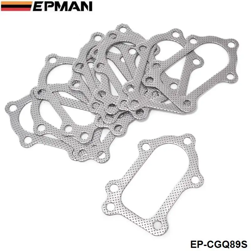 EPMAN 10PCS/LOT Aluminum Graphite Turbo to Downpipe Gasket For Toyota Celica GT4 MR2 CT26 3S-GTE EP-CGQ89S