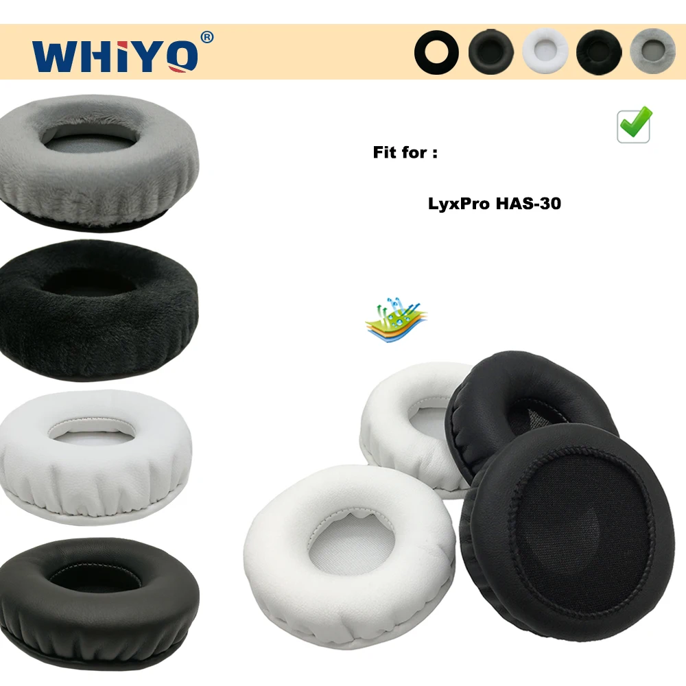 

Whiyo New Upgrade Replacement Ear Pads for LyxPro HAS-30 Headset Parts Leather Cushion Velvet Earmuff Sleeve
