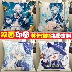 Anime Game GS Impact Cosplay Pillowcase Furina Focalors Merch Gifts Soft Pillow Inner Covers Two Sides