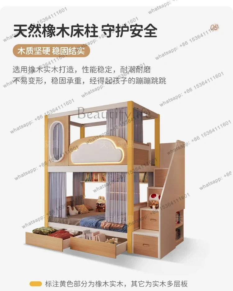 Storage Normal Loft Kids Beds Double Decker Simple Custom Design Children Beds Princess Playpen Camas Infantiles Furniture Ho