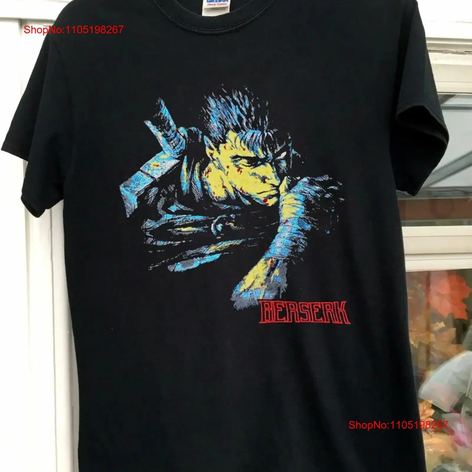 Berserk Anime camiseta negro reimpresión S 5XL KH13278 vintage lavado suave transpirable streetwear estirado ligeramente homme Casual