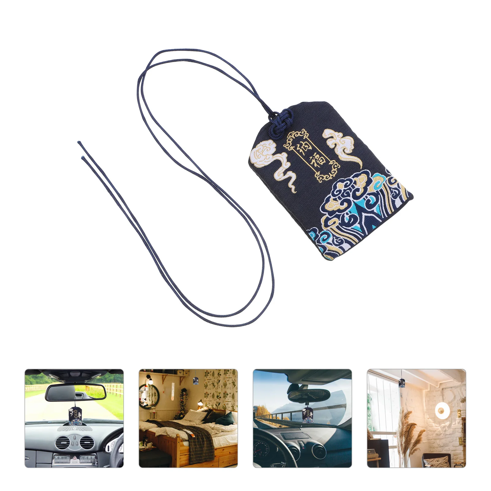 

1pc Japanese Omamori Amulet Good Luck Hanging Sachet Charm Car Home Office Protection Blessings Pendant Portable Lucky Symbol