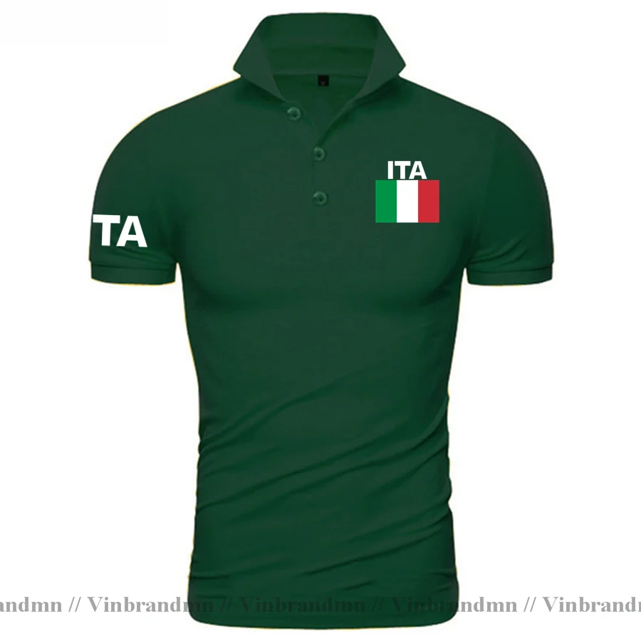 Italy Italia Italian Polo Shirts Men Royal Blue White Brands Printed T Shirt 2023 Cotton Nation Team Flag ITA Country Polo Shirt