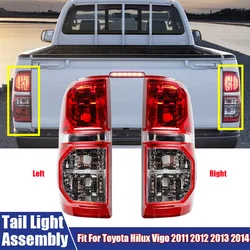 Left, Right Car Tail Light Assembly Rear Brake Signal Lamp (No Bulbs) Car Accessories For Toyota Hilux Vigo 2011 2012 2013 2014