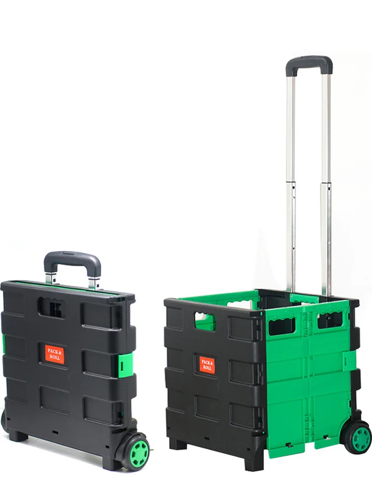 

Portable Storage Box Foldable op Cart Outdoor Cam Hand Pulling Vegetable Bung Car Aluminum Alloy Handle Bar Cart