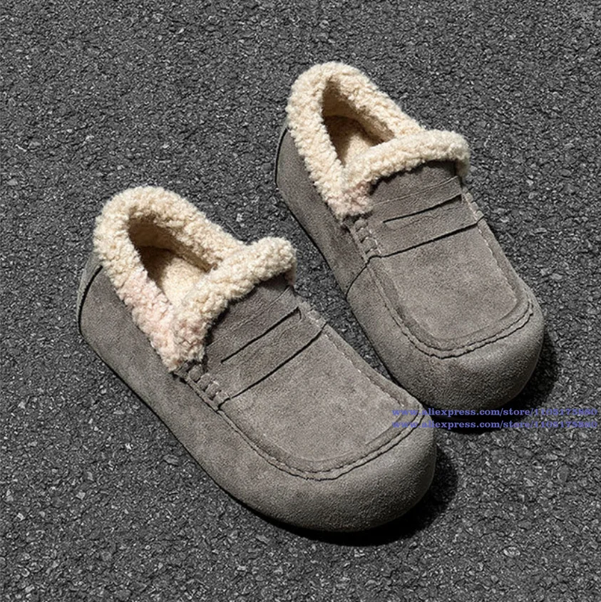 Mocasines bajos sin cordones, Botas de nieve de invierno para hombre, zapatos antideslizantes novedosos de diseñador hechos a mano a la moda para hombre, novedad en Botas para hombre