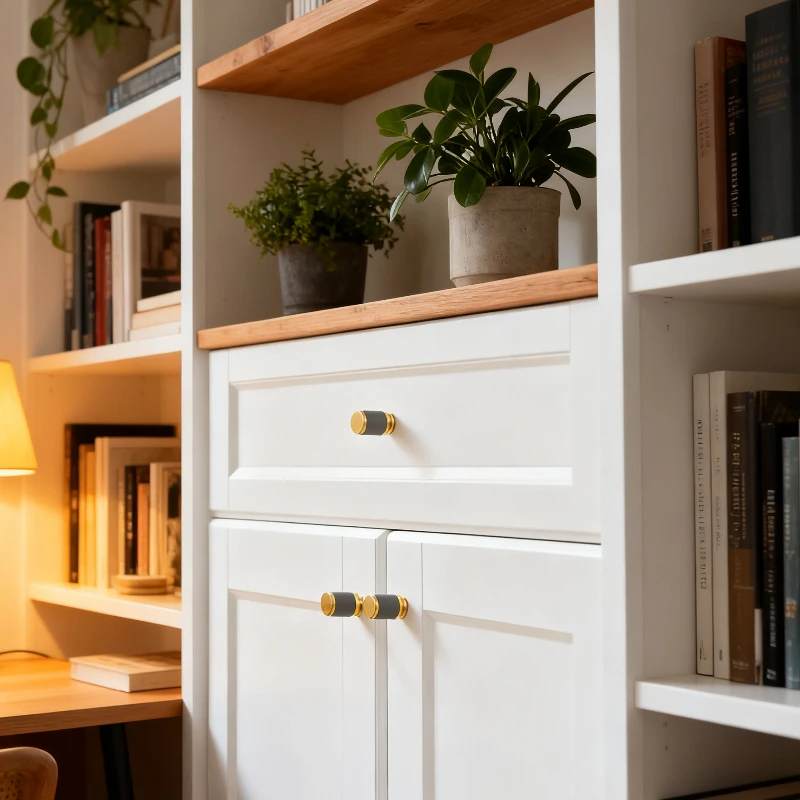 

Modern Simple Drawer Genuine Leather Small Knobs Wardrobe Pulls Round Cupboard Door Knobs Multiple Funiture Cabinet Handles