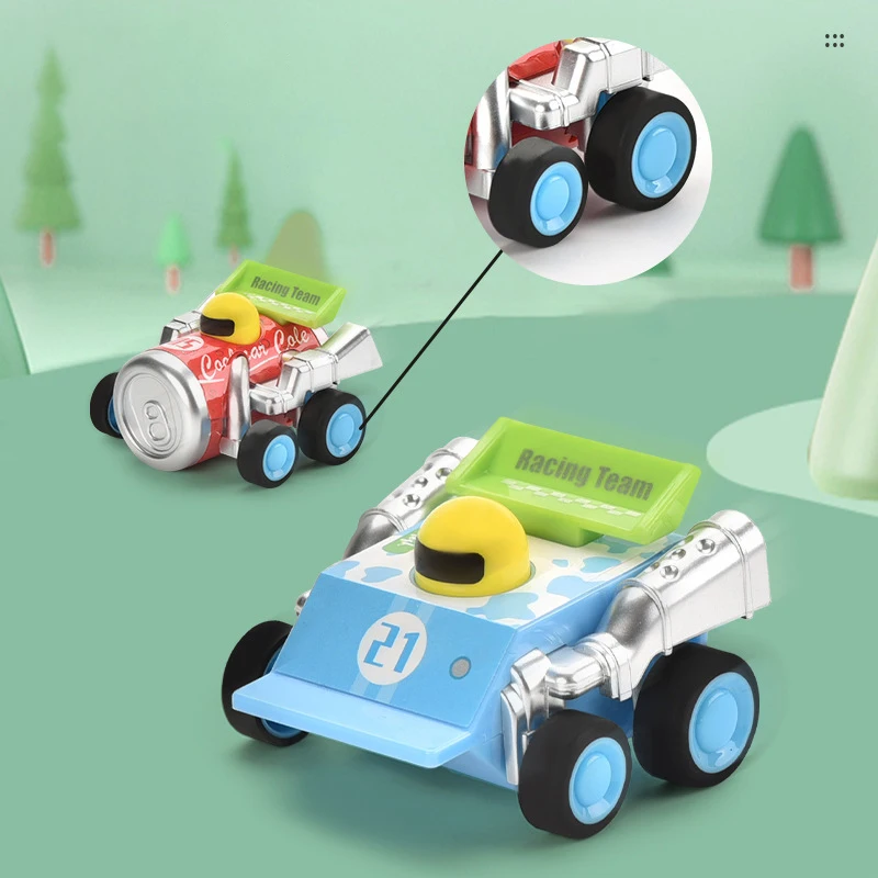 1Pcs Kreative Mini Cartoon Getränk Zurückziehen Racing Auto Spielzeug Nette Lustige Autos Kinder Spaß Spielzeug Jungen Urlaub Party Geburtstag geschenk