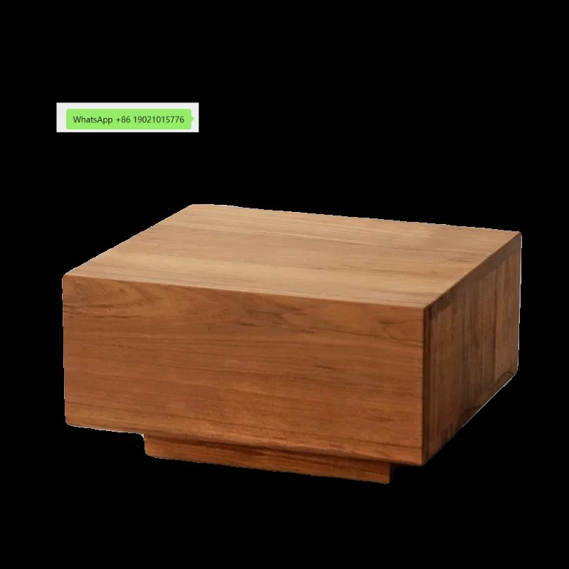 Nordic simple Myanmar teak bedside table Bedroom bedside all solid wood storage single extraction low cabinet