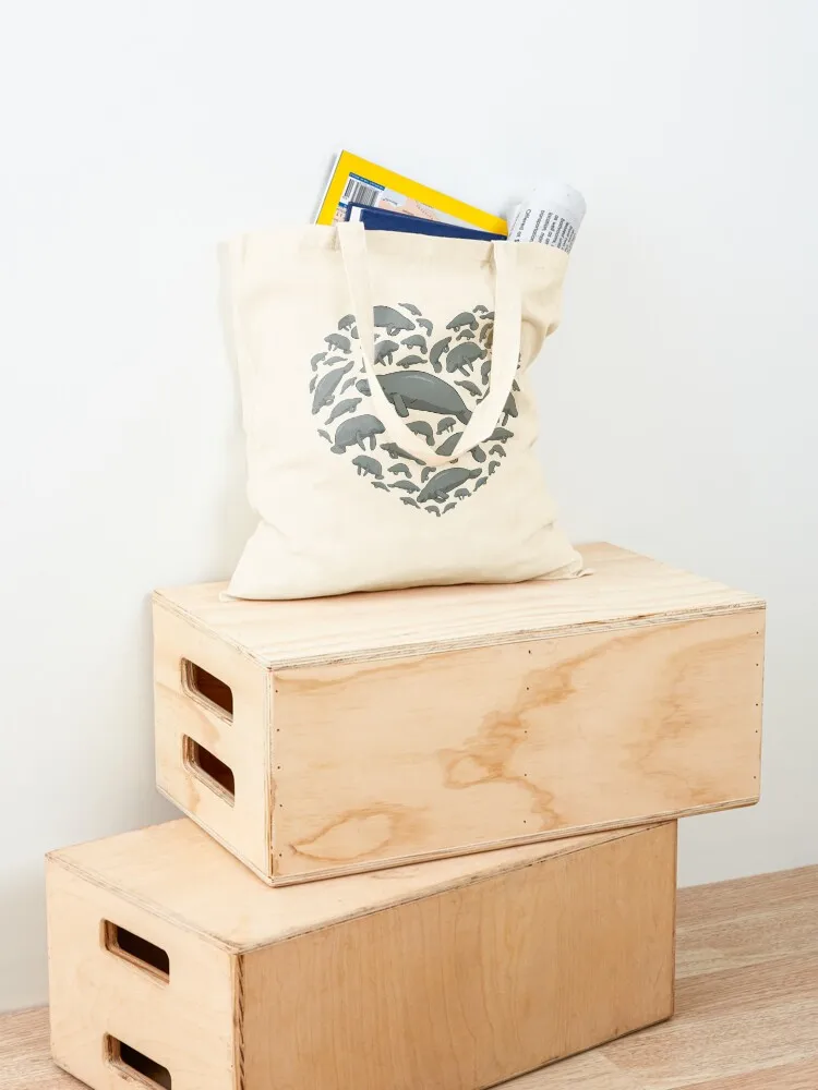 I Love Manatees Shirt Women Manatee Gift Men Floaty Potato Tote Bag shopping bags foldable Shopper bag Gift bag