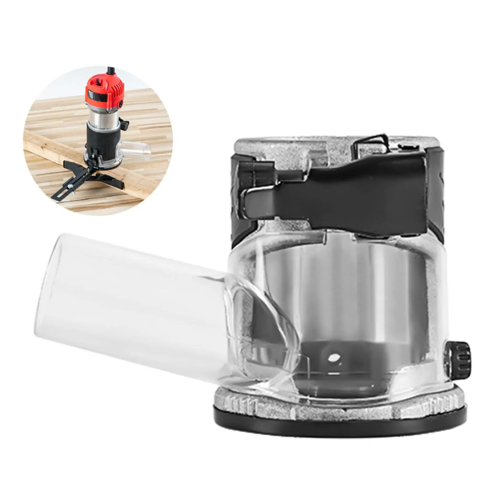 Wood Trimmer Router Base Dust Cover Protective Shield for Engraving Trimming