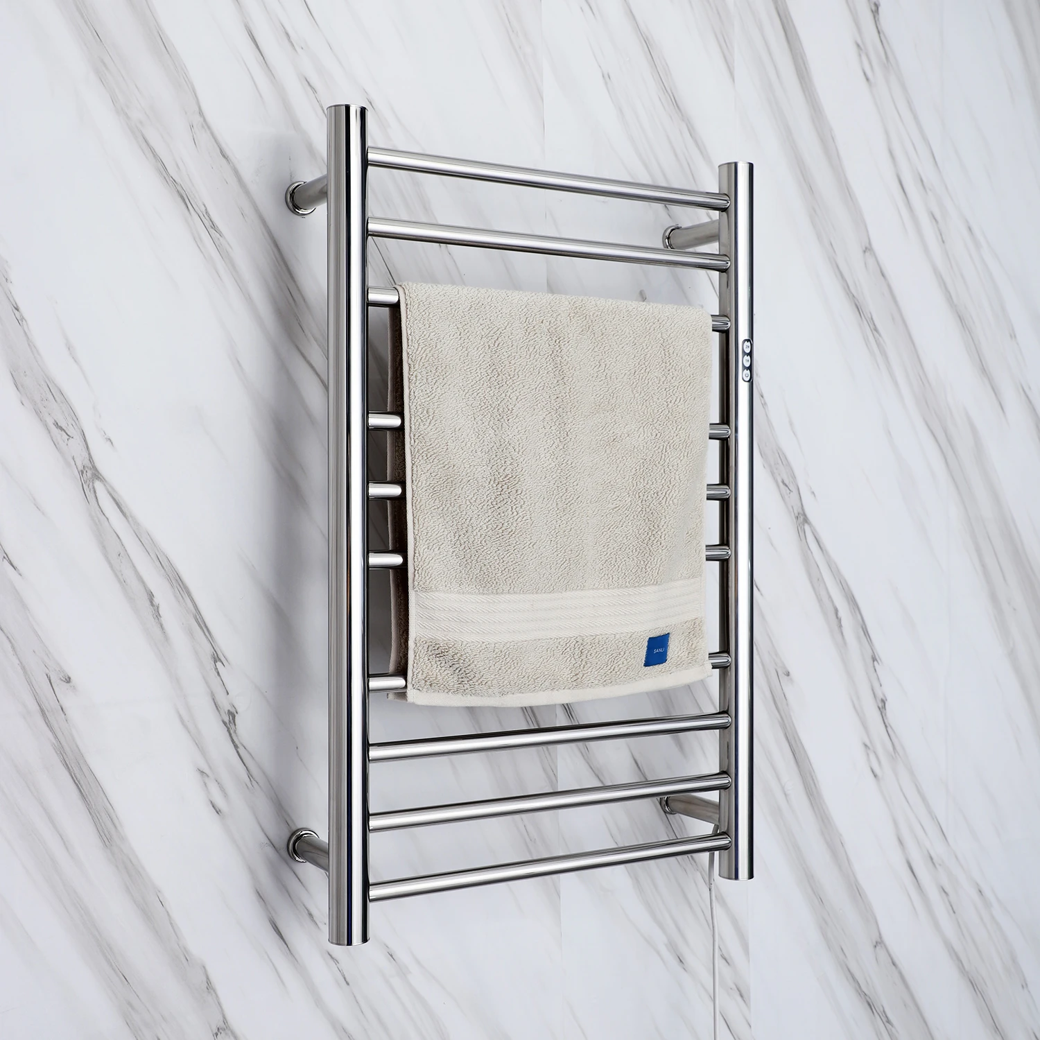 

2022 High Quality Bathroom Use Stainless Steel 304 Heating Towel Warmer Electric Heated Towel Racks 9005RT