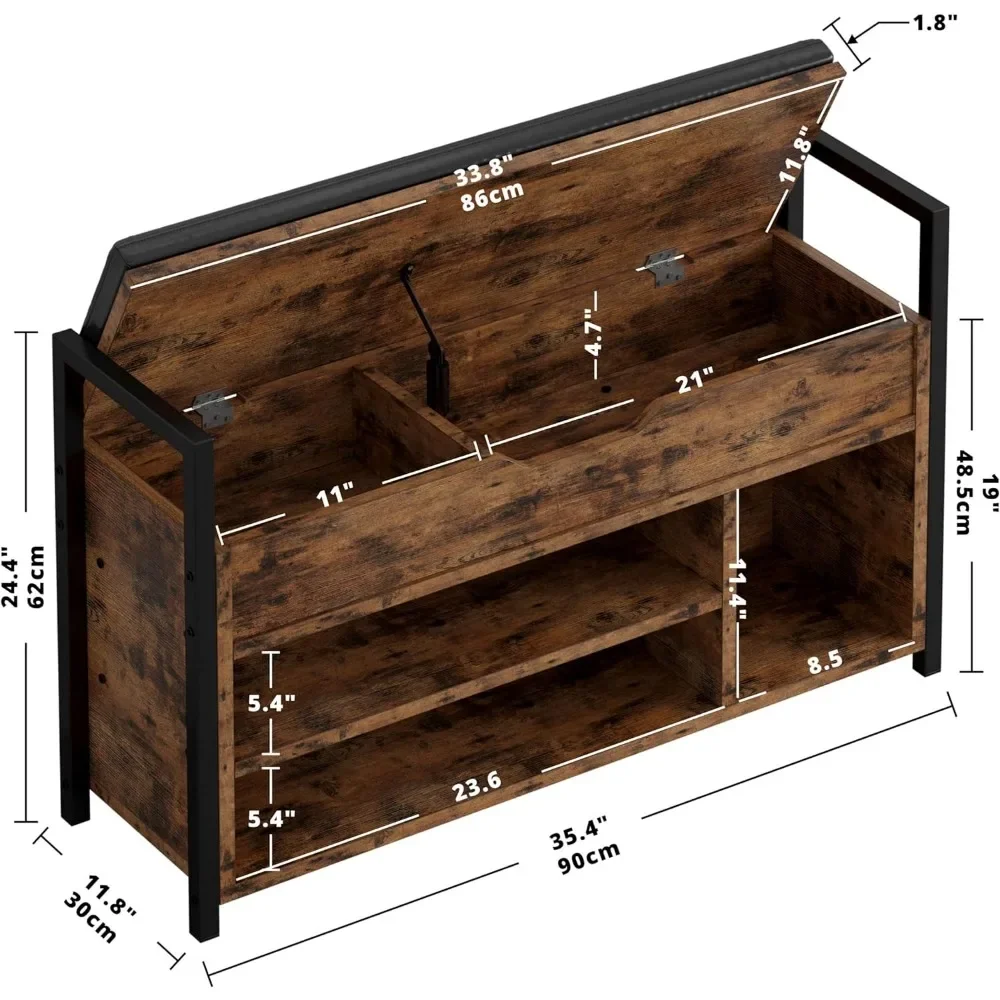 Plate-forme de rangement pour chaussures avec boîte de rangement élévatrice,  organisateur de chaussures à double couche