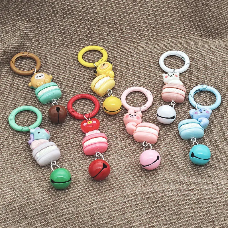 Fashion New Bt21 Doll Bell Keychain Kawaii COOKY SHOOKY Rj CHIMMY Anime Car Bag Accessories Wholesale Phone Case Charm Gift Toys